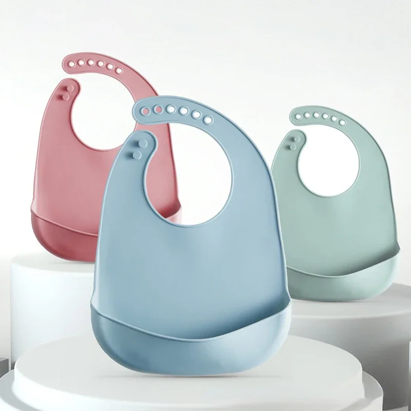 Baby Nursery Items - 1-3pcs Baby Bib Adjustable Waterproof Bibs