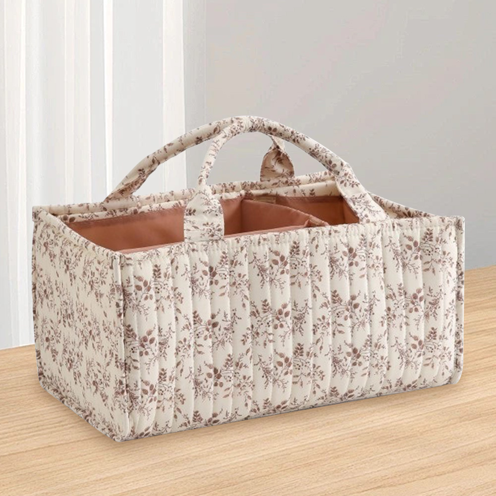 Baby Nursery Shelves - Floral Nursery Storage Basket with Removable