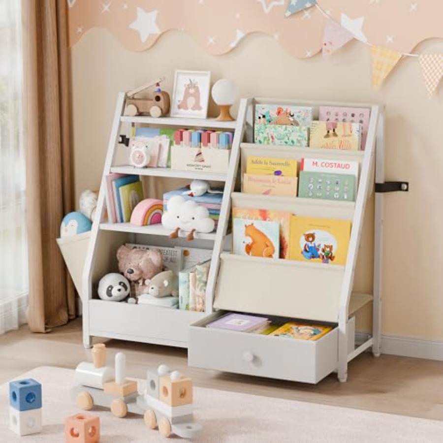Baby Nursery Shelves - Bookshelf and Toy Storage - Book