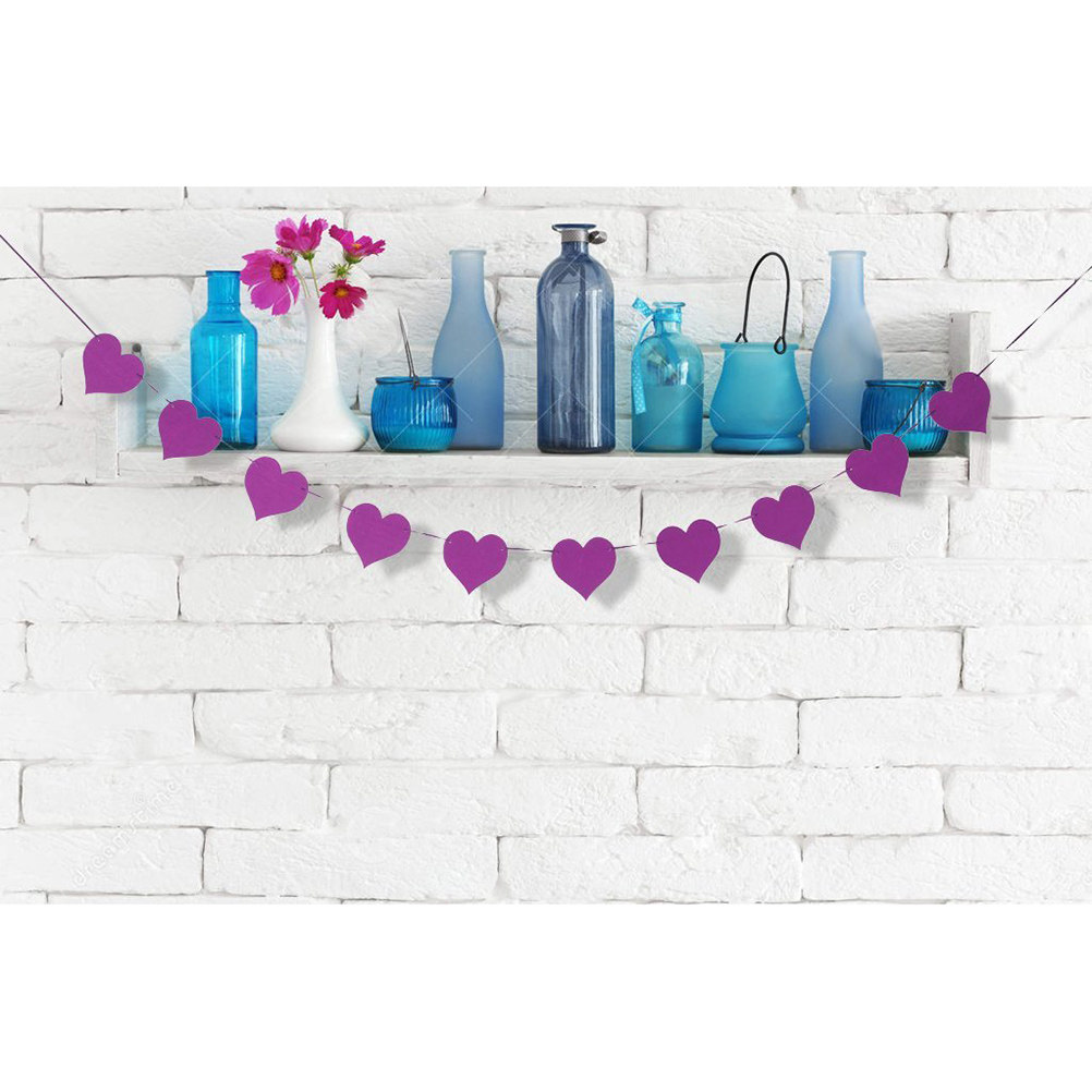 Purple Felt Heart Bunting Bann – обзор и цена Baby Nursery Vintage Decor