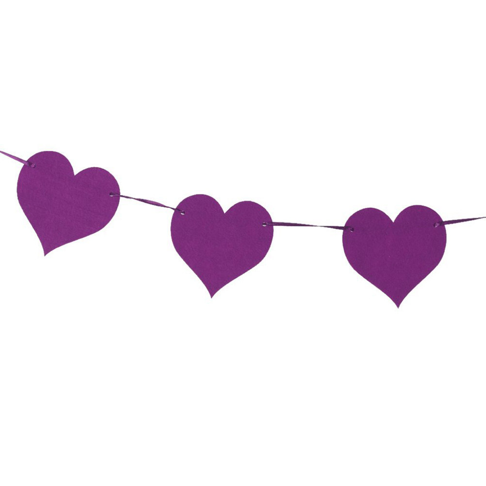 Purple Felt Heart Bunting Bann – обзор и цена Baby Nursery Vintage Decor