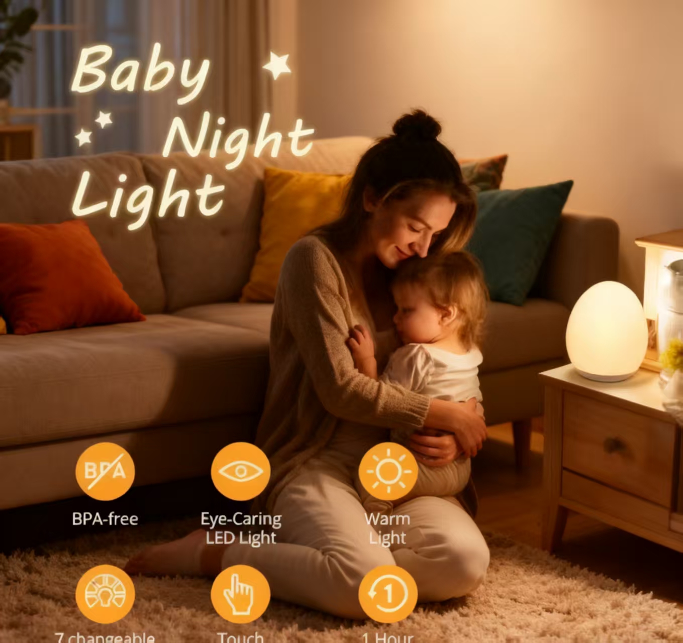“Egg-Shaped Silicone Night Lig – обзор и цена Baby Nursery In