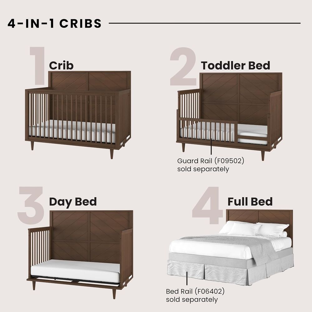 4-in-1 Convertible Crib Set fo – обзор и цена Convertible Crib Set