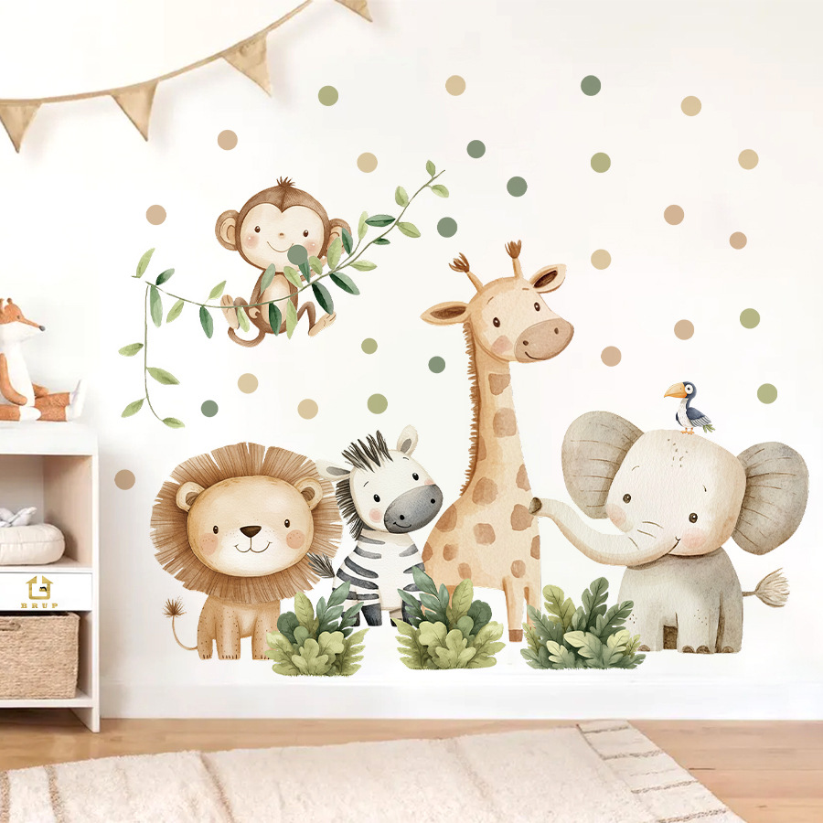 Boho Forest Animals Wall Stick – обзор и цена Baby Nursery Modern
