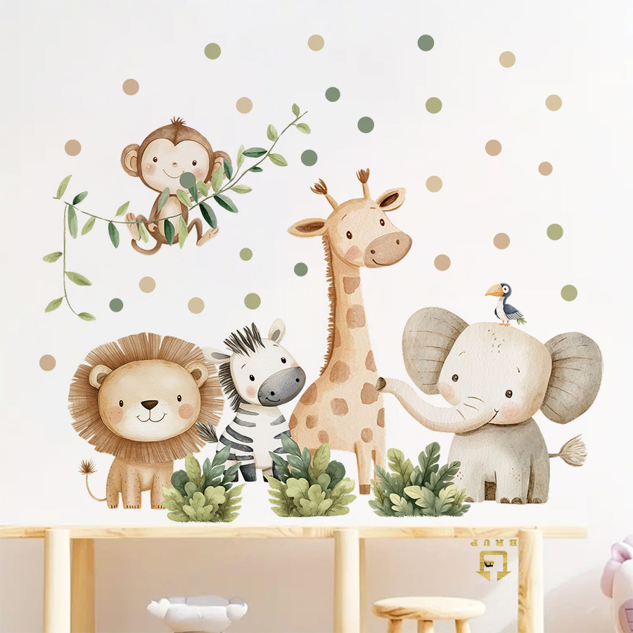 Boho Forest Animals Wall Stick – обзор и цена Baby Nursery Modern