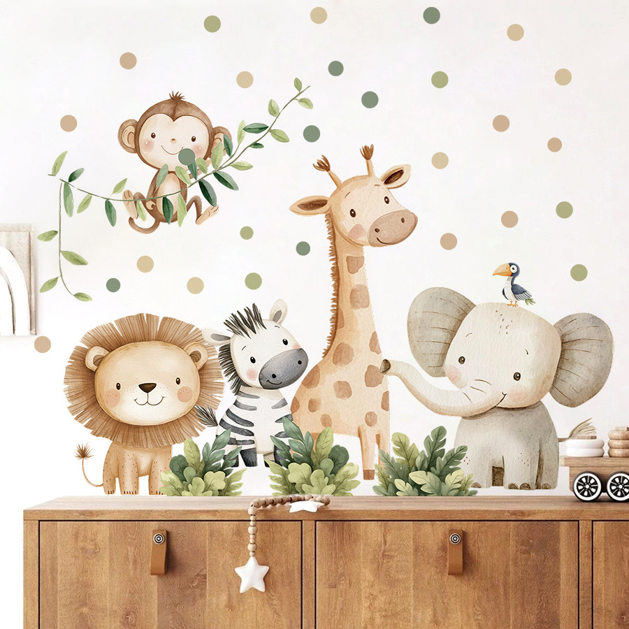 Boho Forest Animals Wall Stick – обзор и цена Baby Nursery Modern