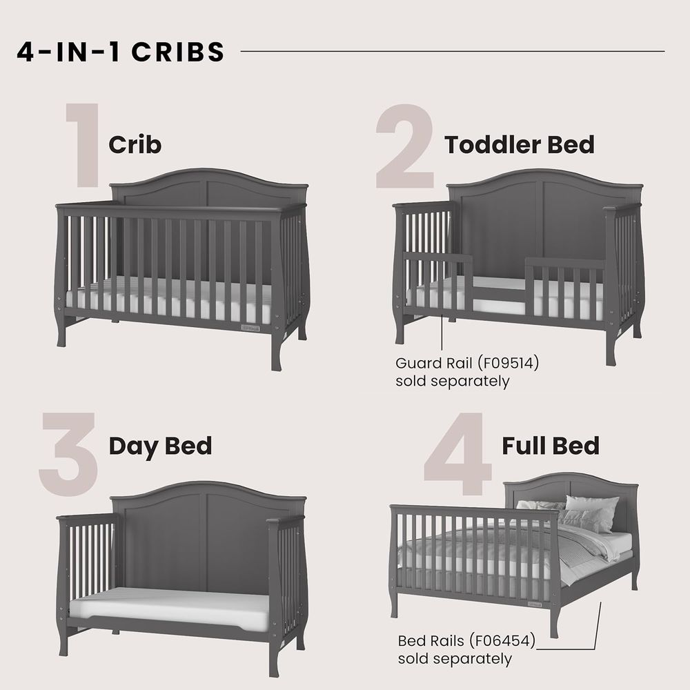 Camden Crib, Drer, and Bookcas – обзор и цена Convertible Crib Set