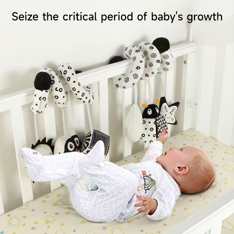 Baby Spiral Plush Toys Black a – обзор и цена Crib Mobile Musical