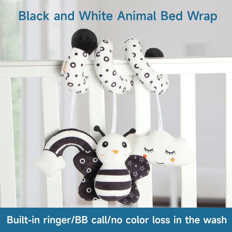 Baby Spiral Plush Toys Black a – обзор и цена Crib Mobile Musical