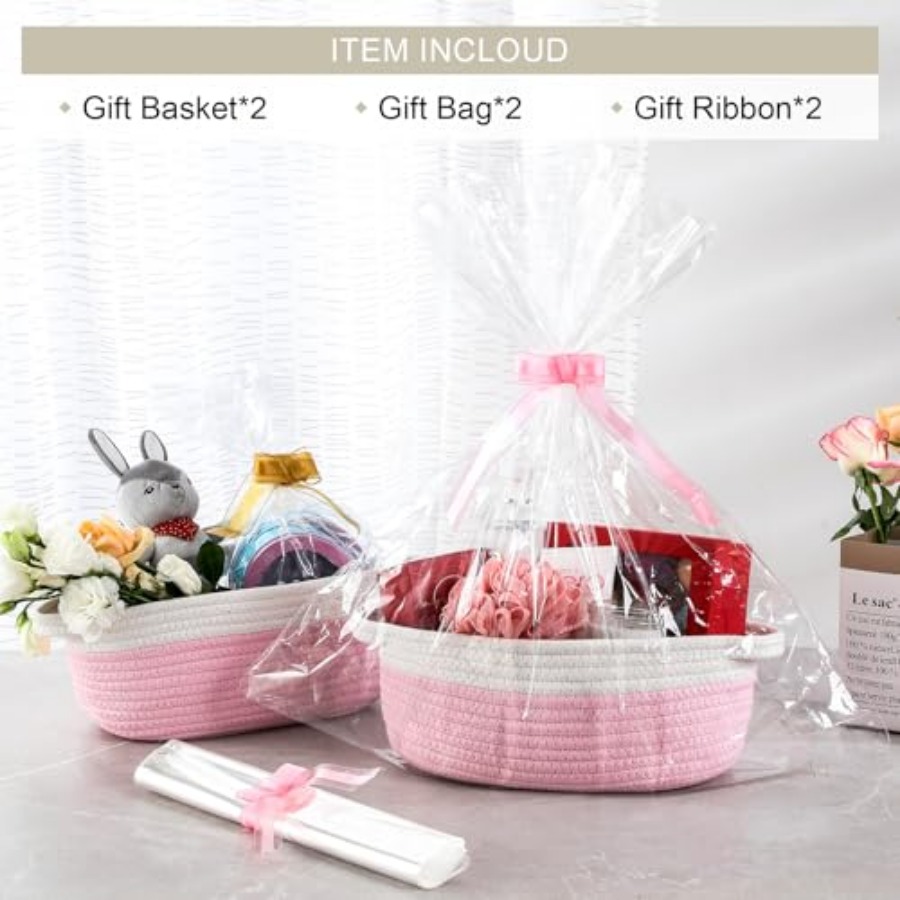 2 Pack Small Woven Basket with – обзор и цена Baby Bag Nursery