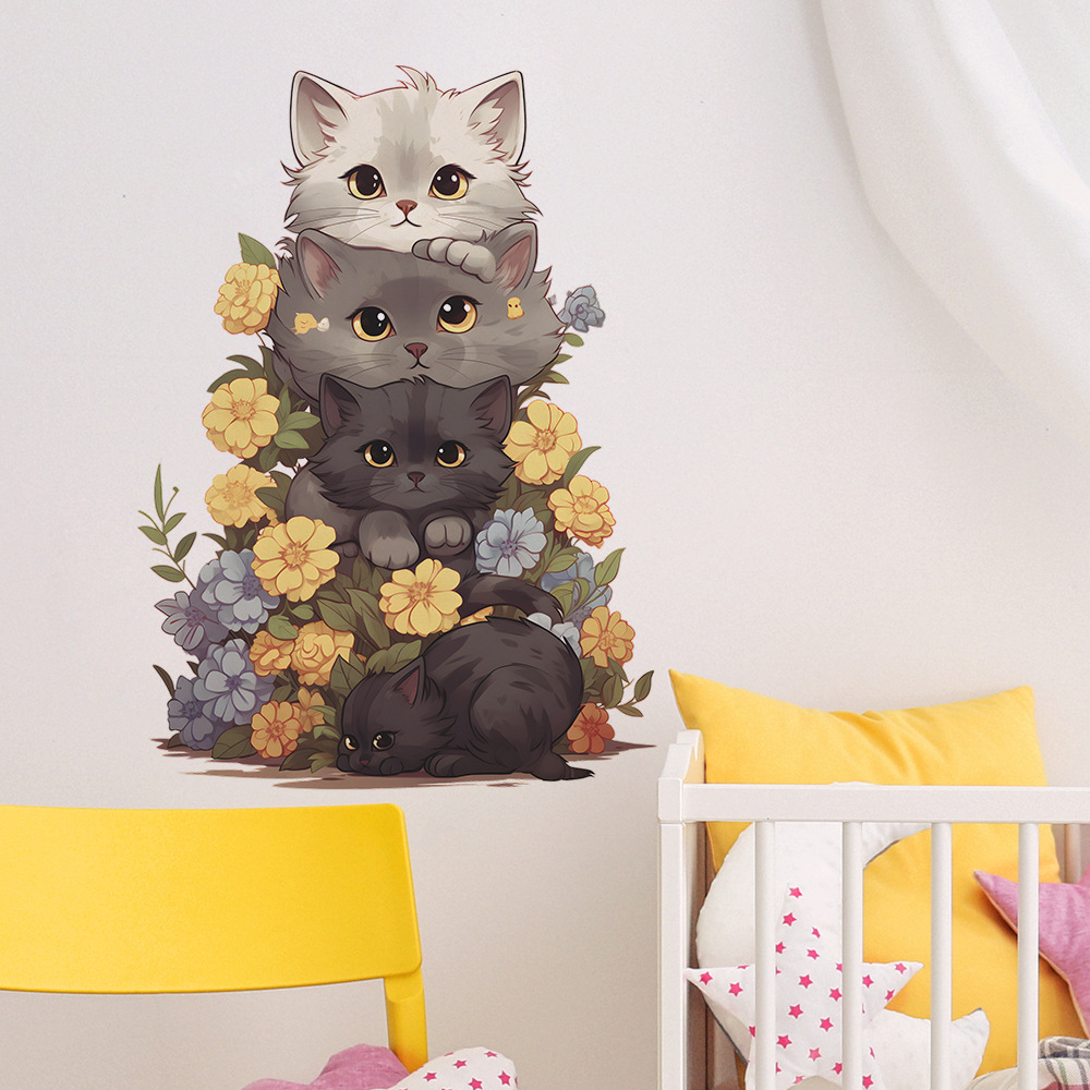 Cute Cat Vinyl Child Wall Stic – обзор и цена Baby Nursery Ideas Girl