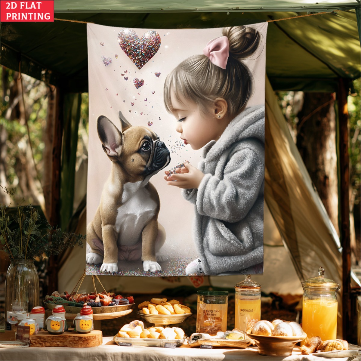 Girl with french bulldog puppy – обзор и цена Baby Nursery Modern