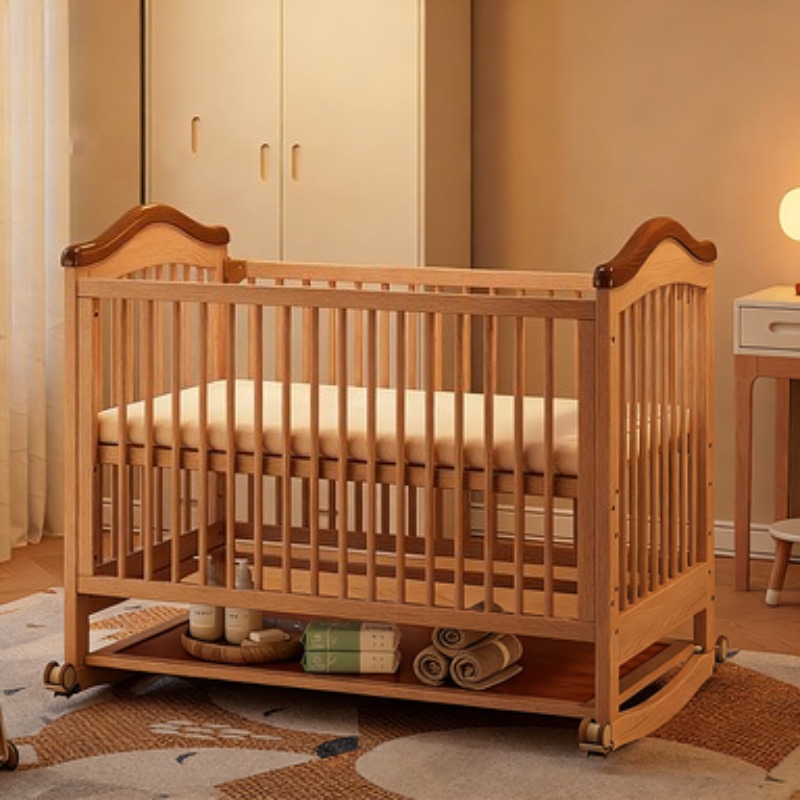 Solid Wood Baby Crib Adjustabl – обзор и цена Convertible Crib Set