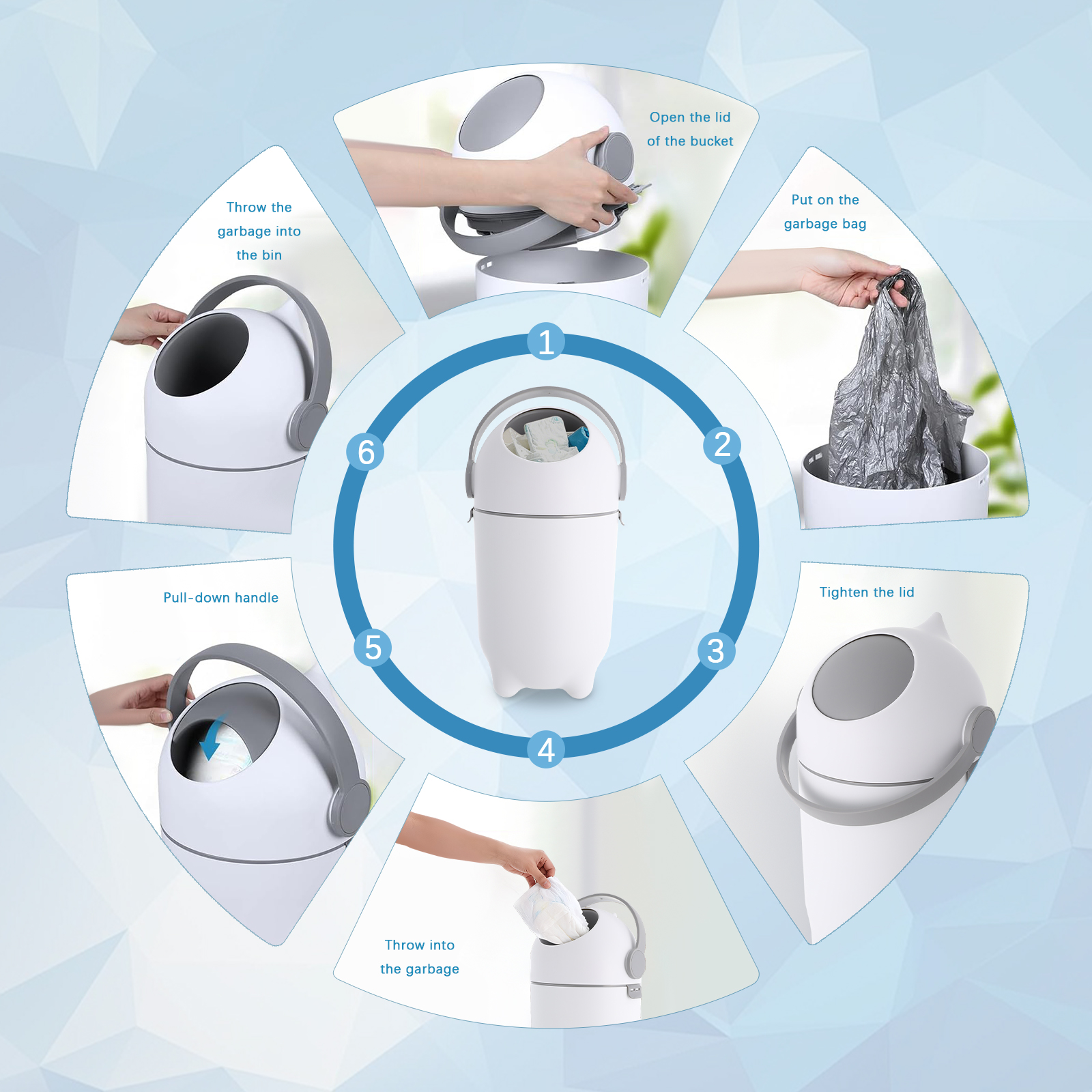 Odorless Diaper Pail, Airtight – обзор и цена Baby Bag Nursery