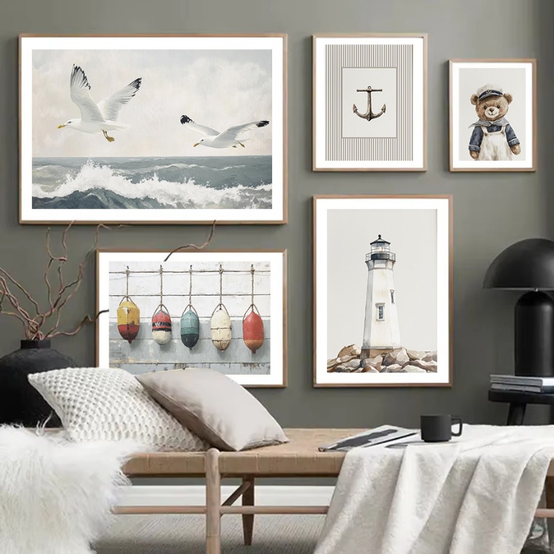 Neutral Nautical Nursery Art V – обзор и цена Baby Nursery Vintage Decor
