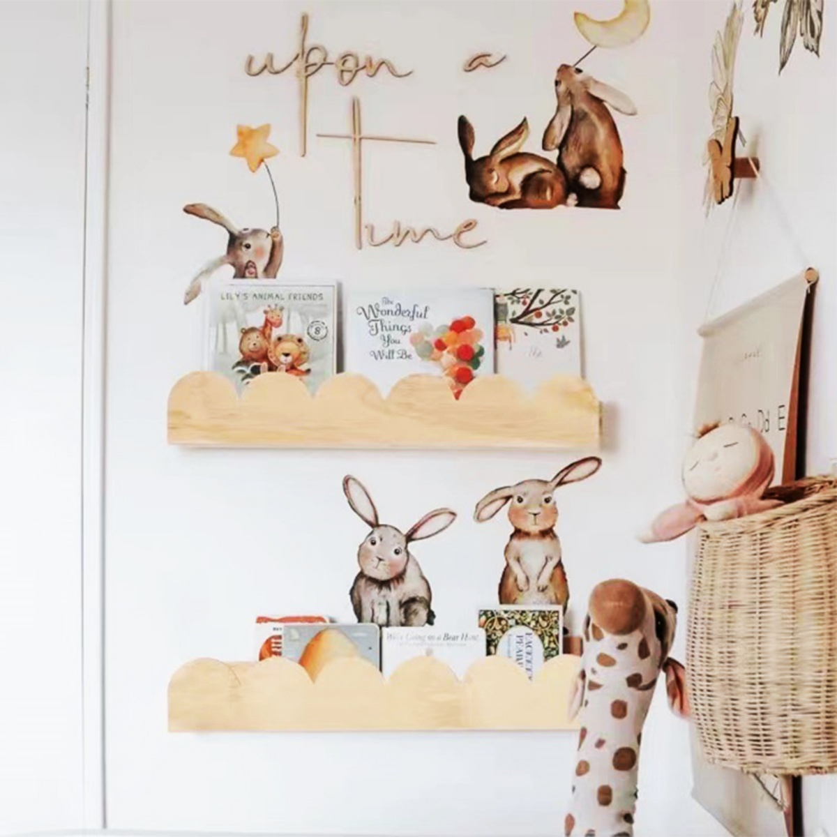 Boho Wooden Wall Shelf, Natura – обзор и цена Baby Nursery Shelves