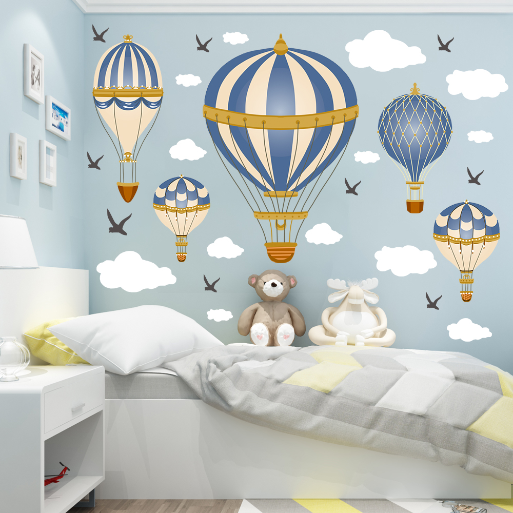 Cartoon Hot Air Balloon Clouds – обзор и цена Baby Nursery Modern