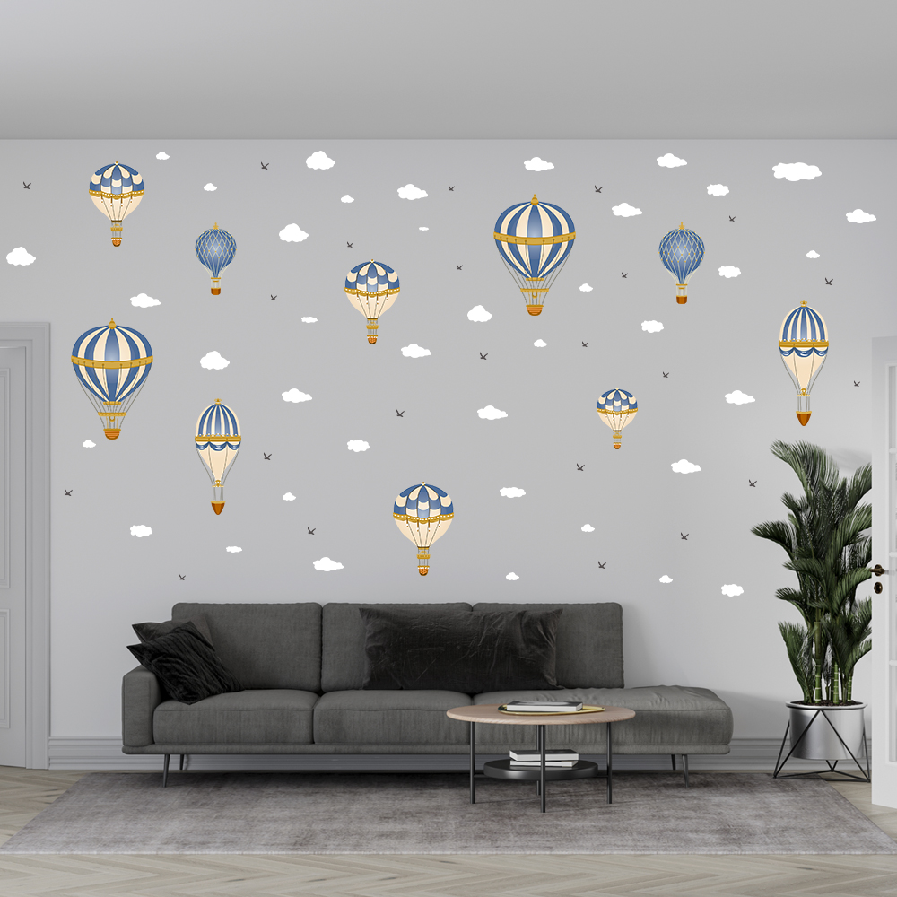 Cartoon Hot Air Balloon Clouds – обзор и цена Baby Nursery Modern