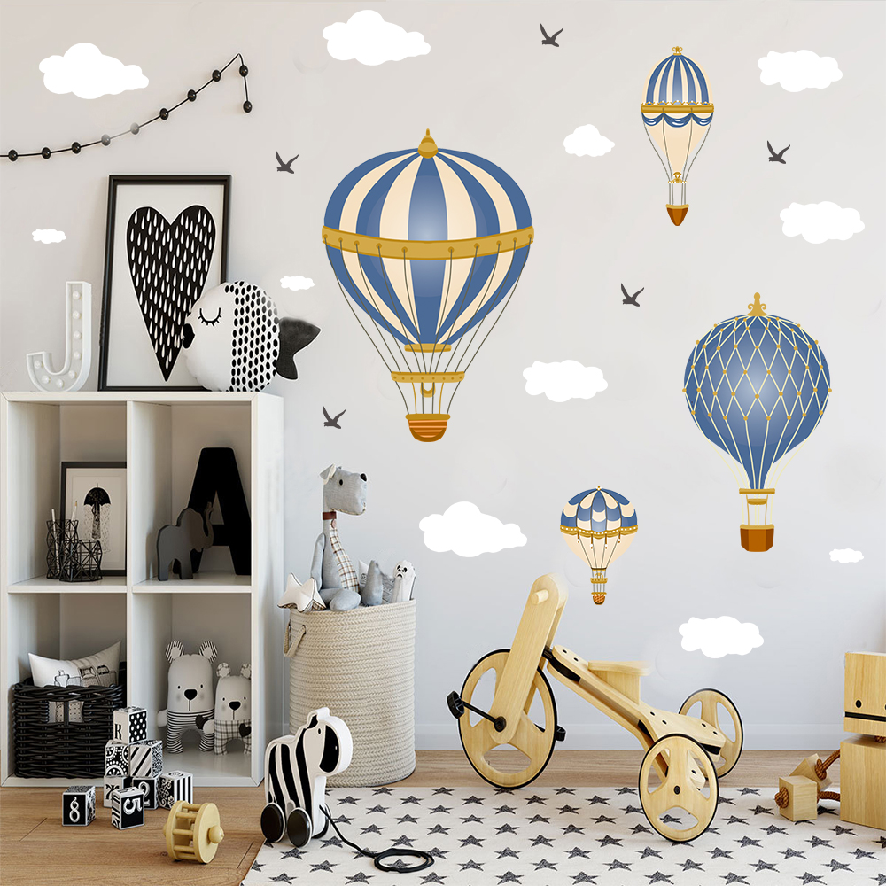 Cartoon Hot Air Balloon Clouds – обзор и цена Baby Nursery Modern