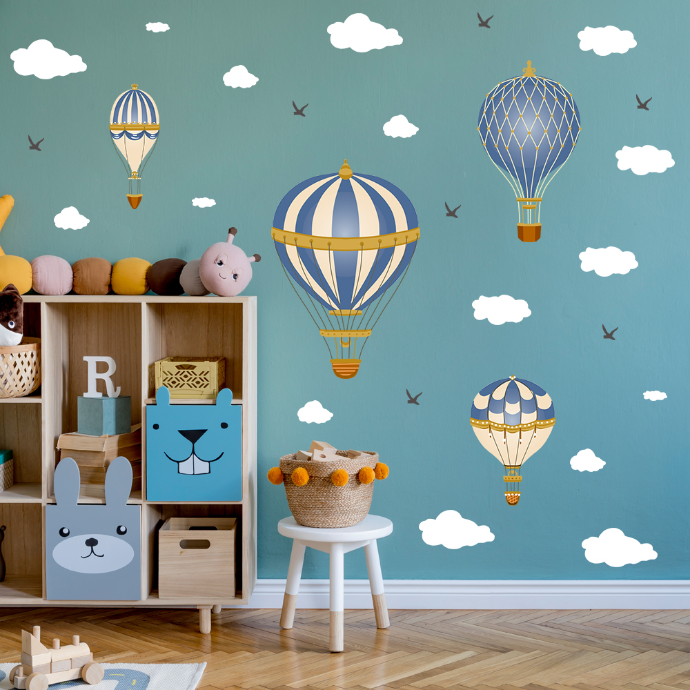 Cartoon Hot Air Balloon Clouds – обзор и цена Baby Nursery Modern