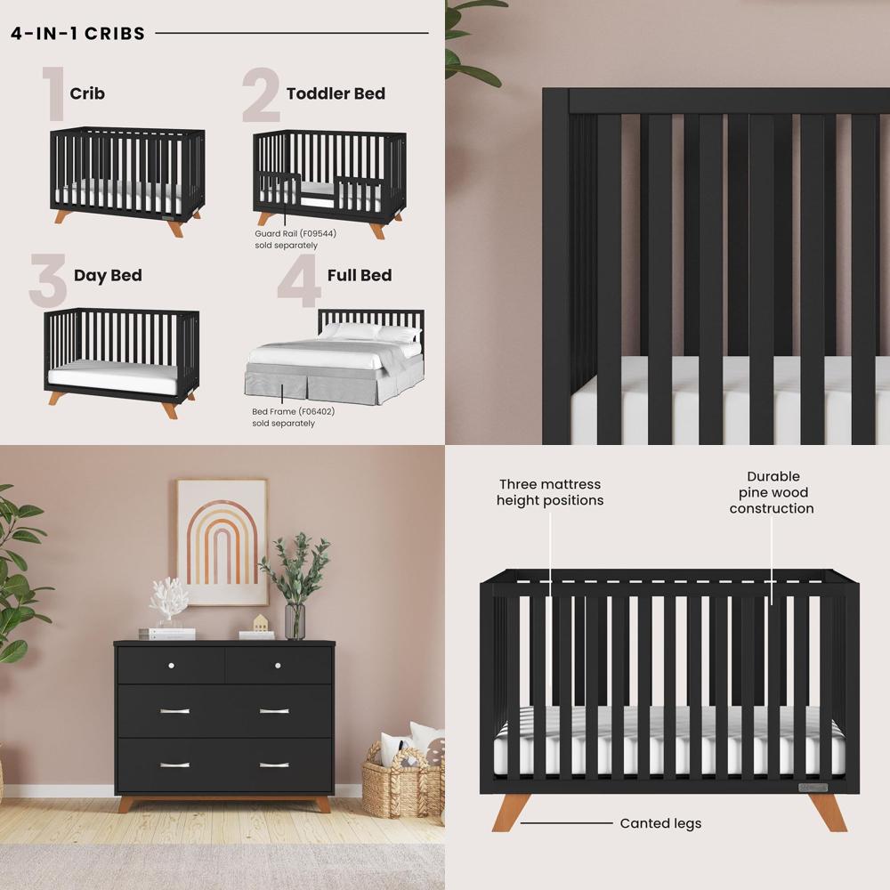 4-in-1 Convertible Crib and 3- – обзор и цена Convertible Crib Set