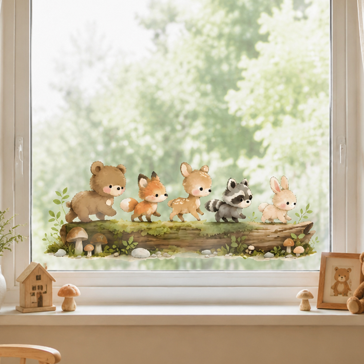 Nursery Forest Animals Window  – обзор и цена Baby Nursery Items