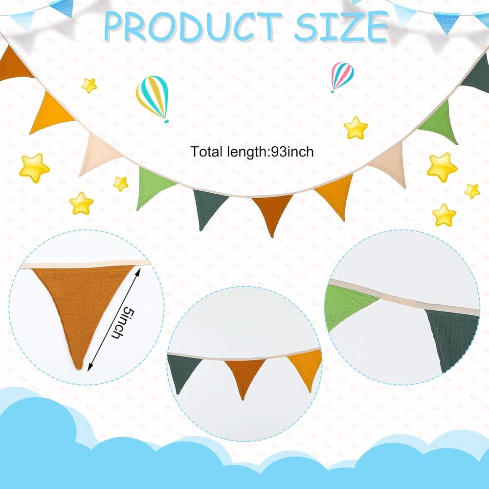 7.75ft Vintage-Colored Pennant – обзор и цена Baby Nursery Vintage Decor
