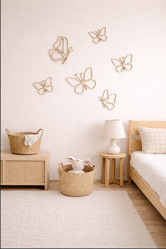 set of 6 Wooden Wall Butterfli – обзор и цена Baby Nursery Items