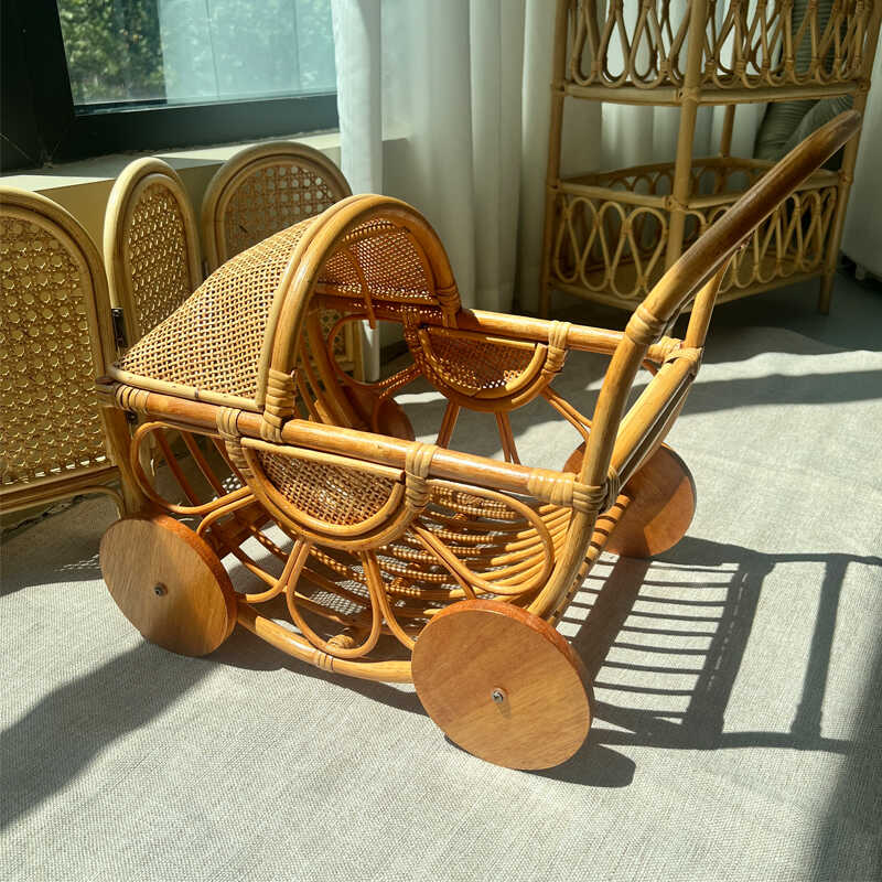 Woven Rattan Baby Stroller Vin – обзор и цена Baby Nursery Vintage Decor