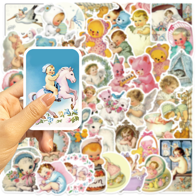 50pcs Vintage Baby Stickers Cu – обзор и цена Baby Nursery Vintage Decor