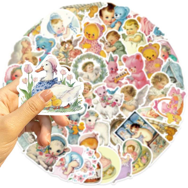 50pcs Vintage Baby Stickers Cu – обзор и цена Baby Nursery Vintage Decor