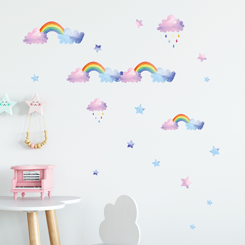 Cartoon Cloud Rainbow Wall Sti – обзор и цена Baby Nursery Layout