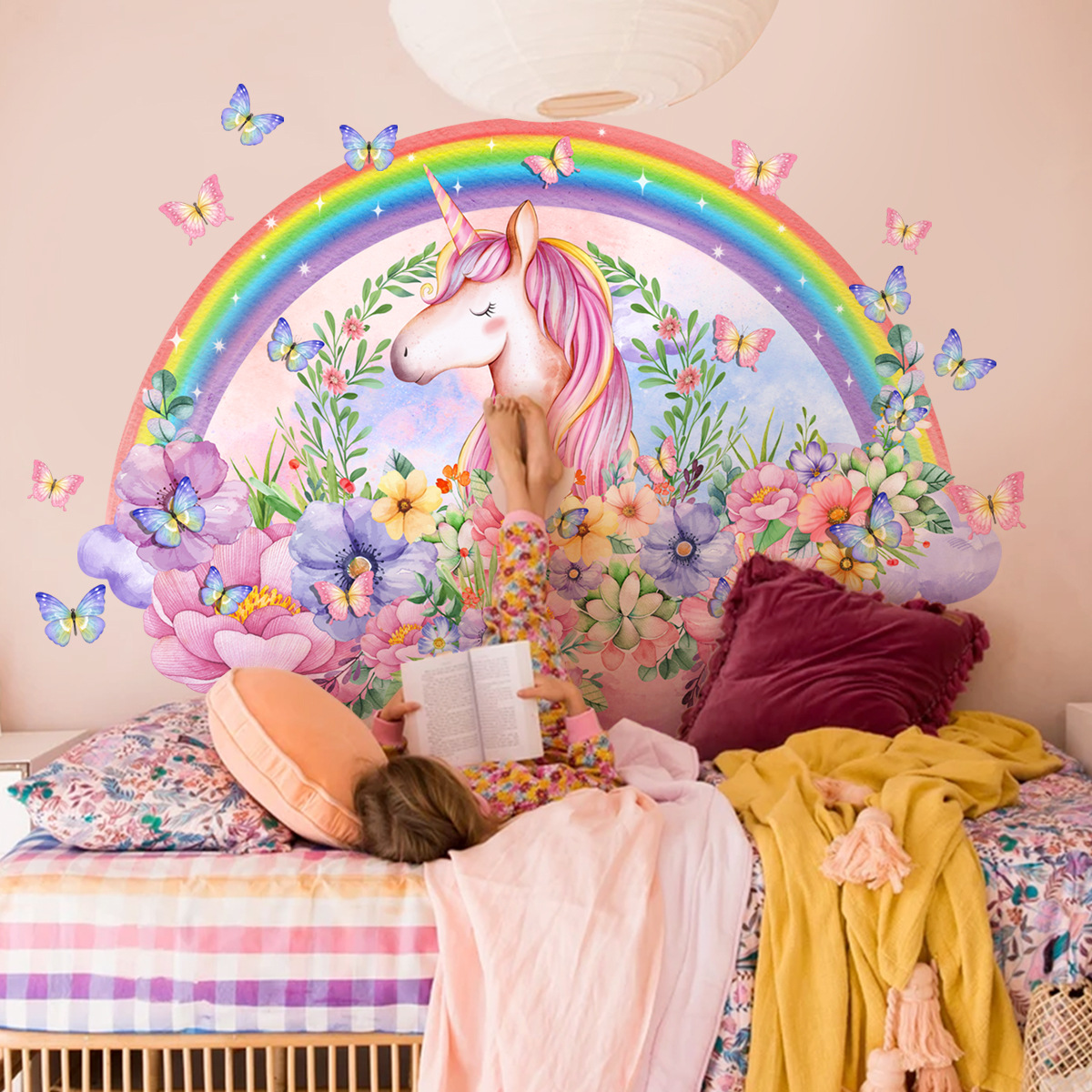 Large Unicorn Vinyl Child Wall – обзор и цена Baby Nursery Ideas Girl