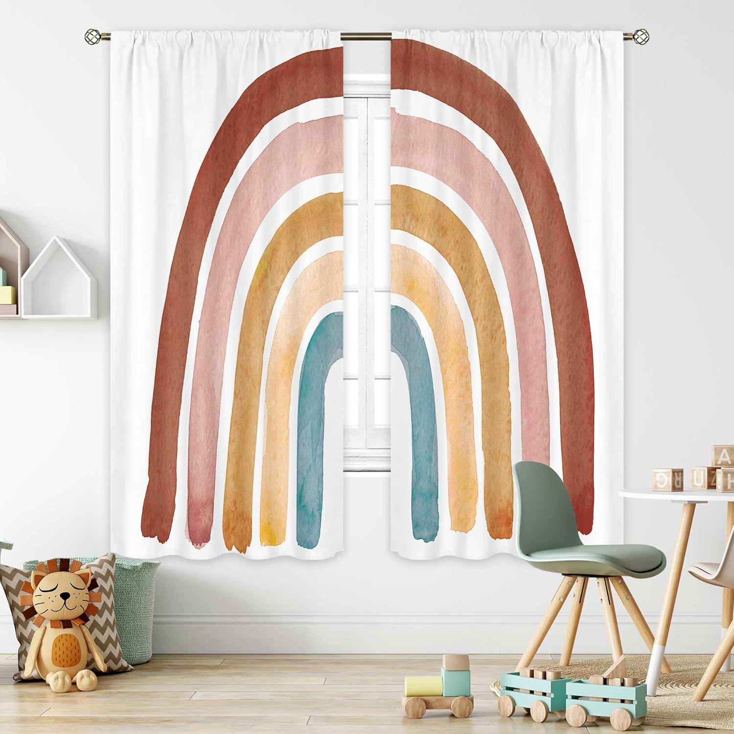 Kids Boho Rainbow Curtains for – обзор и цена Baby Nursery Vintage Decor