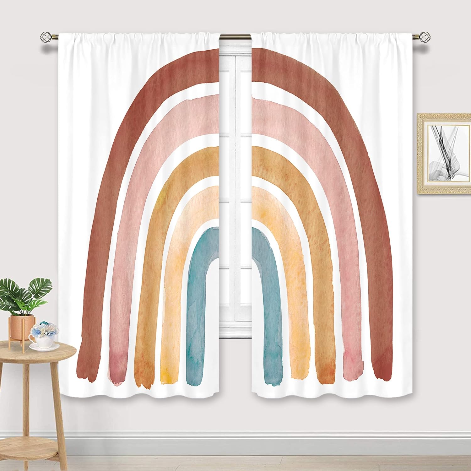 Kids Boho Rainbow Curtains for – обзор и цена Baby Nursery Vintage Decor