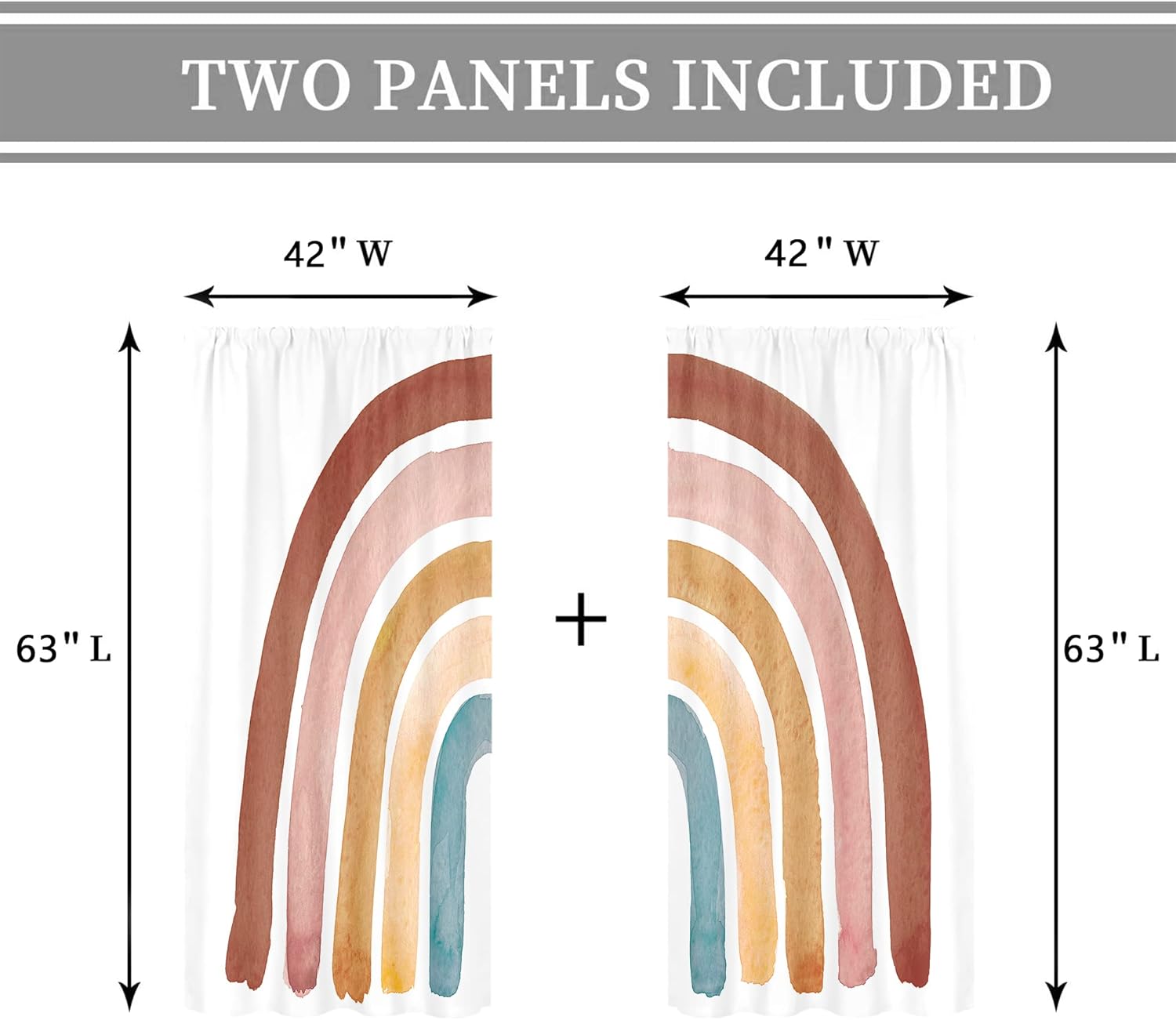 Kids Boho Rainbow Curtains for – обзор и цена Baby Nursery Vintage Decor