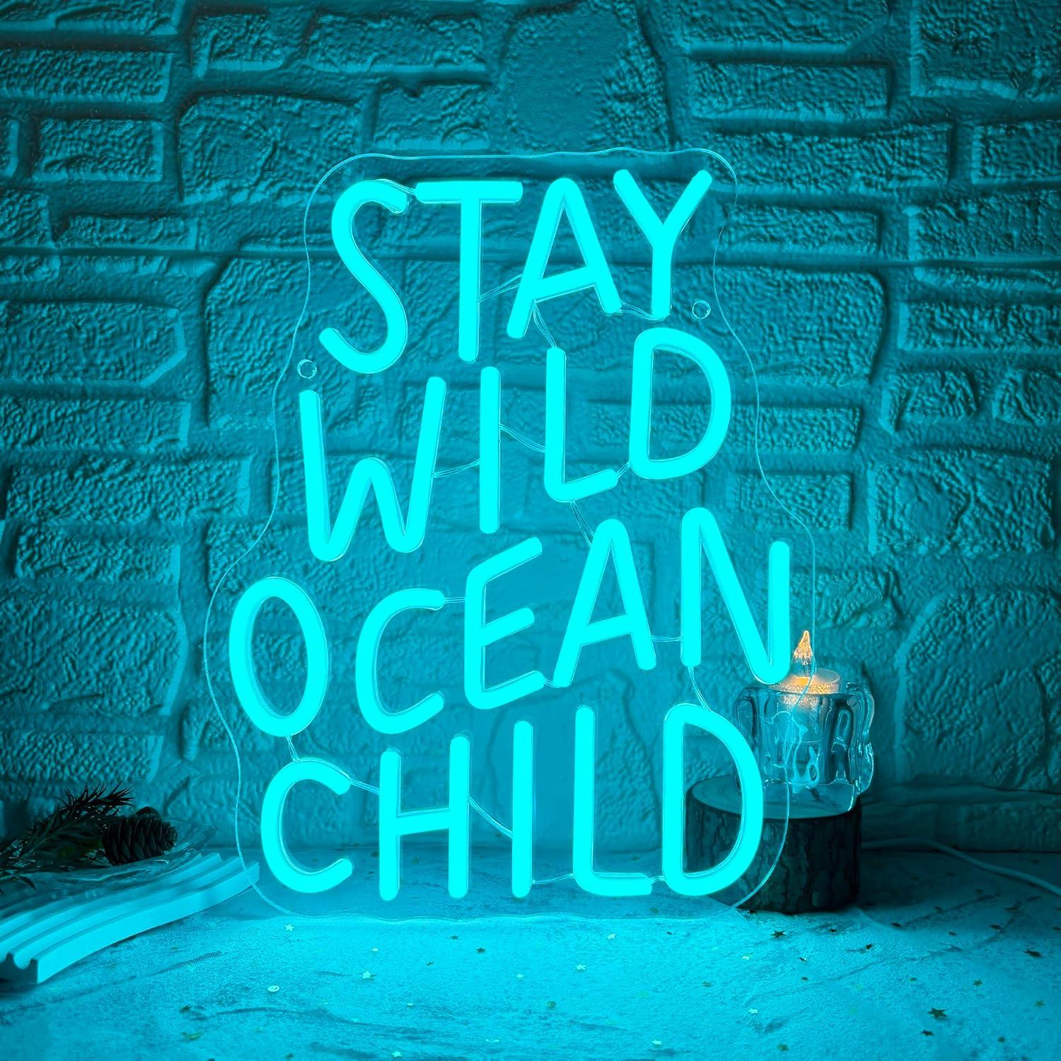 Stay Wild Ocean Child Neon Sig – обзор и цена Baby Nursery In