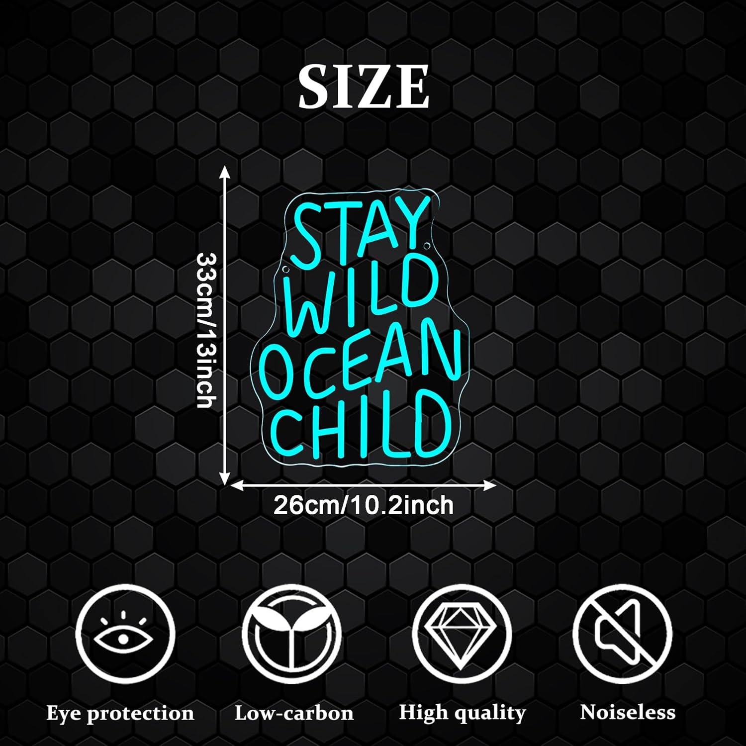Stay Wild Ocean Child Neon Sig – обзор и цена Baby Nursery In