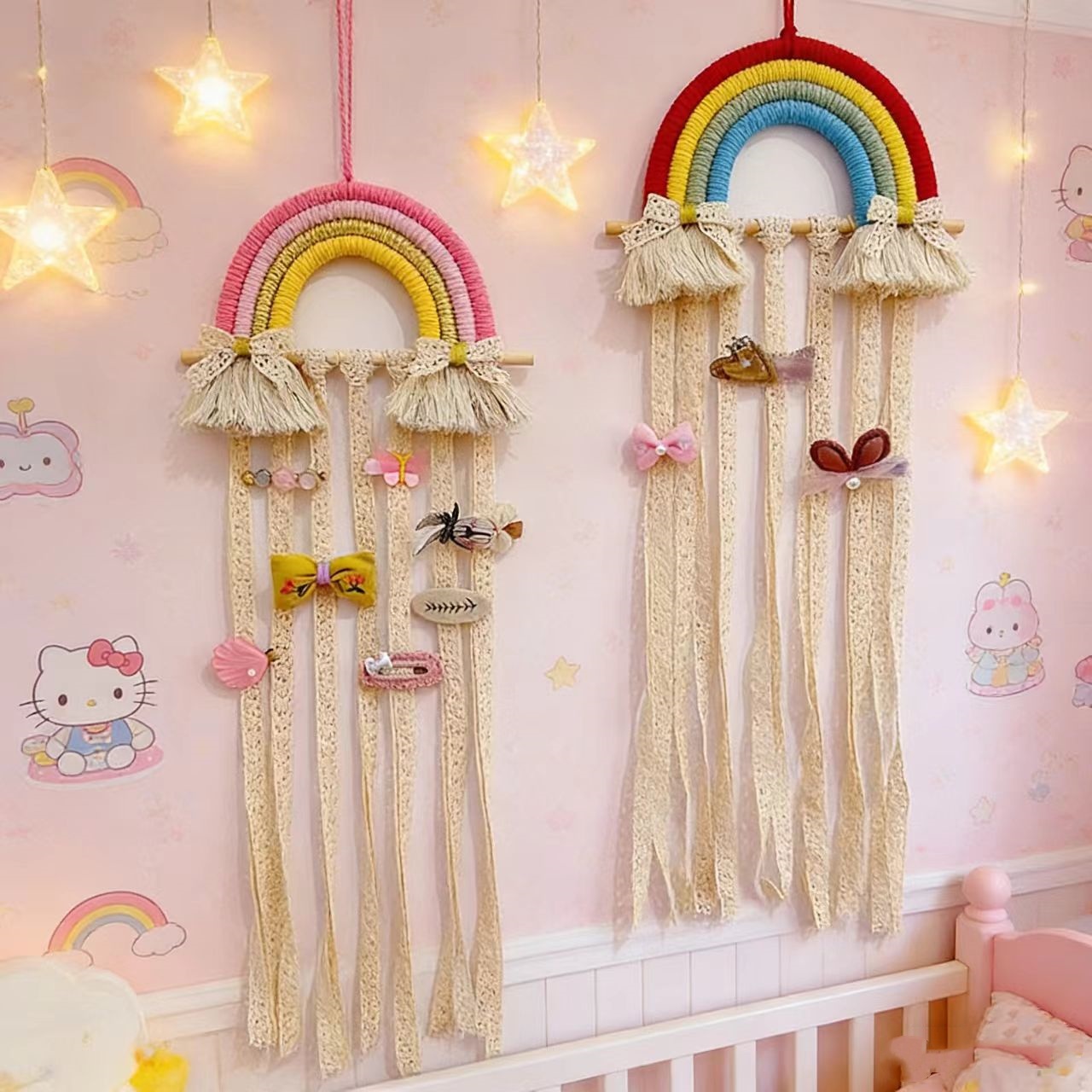 Rainbow Macrame Hair Bows Hold – обзор и цена Baby Nursery Ideas Girl