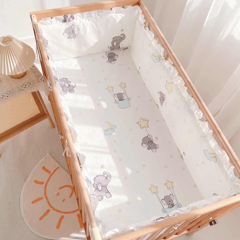 5Pcs Crib Bedding Set Girl Bab – обзор и цена Baby Nursery Animal Prints
