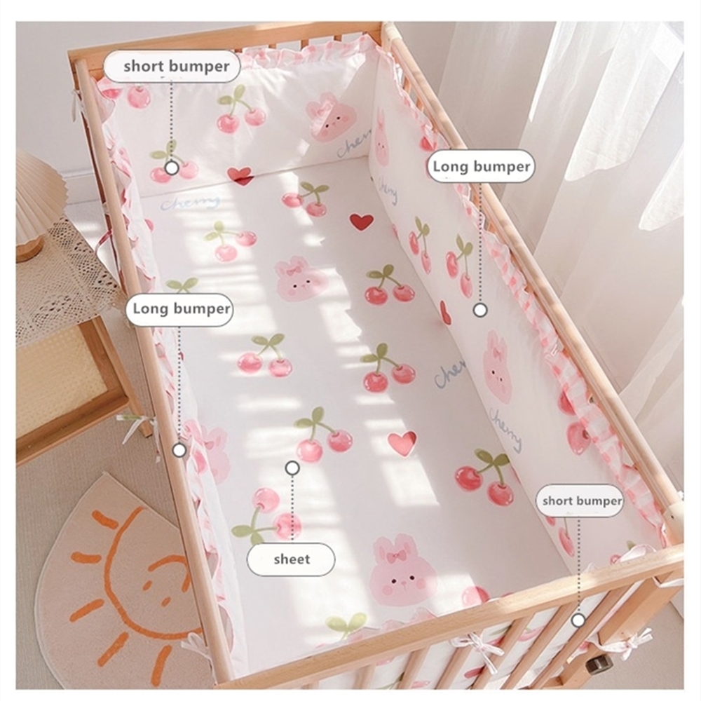 5Pcs Crib Bedding Set Girl Bab – обзор и цена Baby Nursery Animal Prints