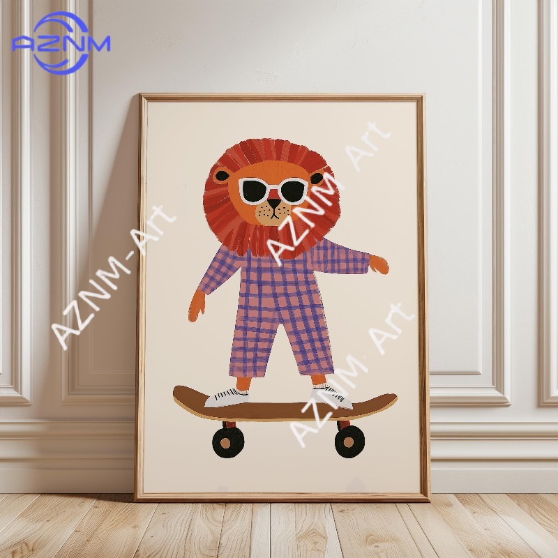 1PC Funny Animal Skateboarding – обзор и цена Baby Nursery Items