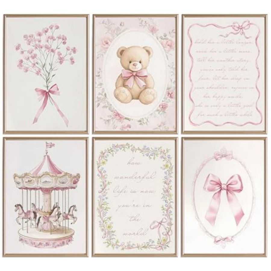 6pcs Pink Vintage Baby Girl Nu – обзор и цена Baby Nursery Vintage Decor